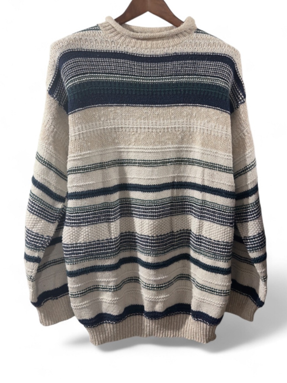 Vintage Striped Rollneck Sweater Size Men’s Large